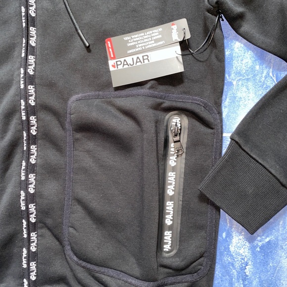 Pajar Canada Bruce Mens Sweatshirt Hoodie Full Zip Black Track Jacket size L New - Picture 5 of 9